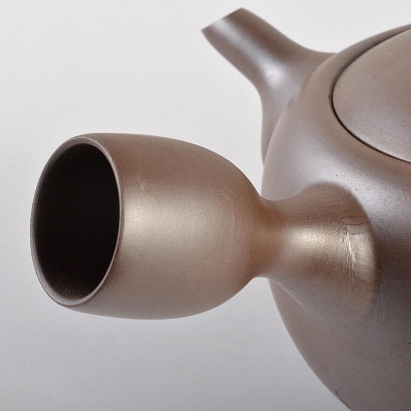 煎茶道具 萬古焼 館正規 作 横手急須 共布共箱 V R7207