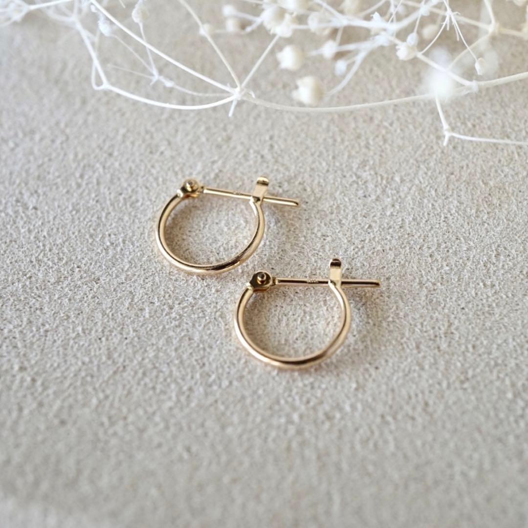 10金 ミニフープピアス 10K ete agete nojess 4℃ 好き - メルカリ