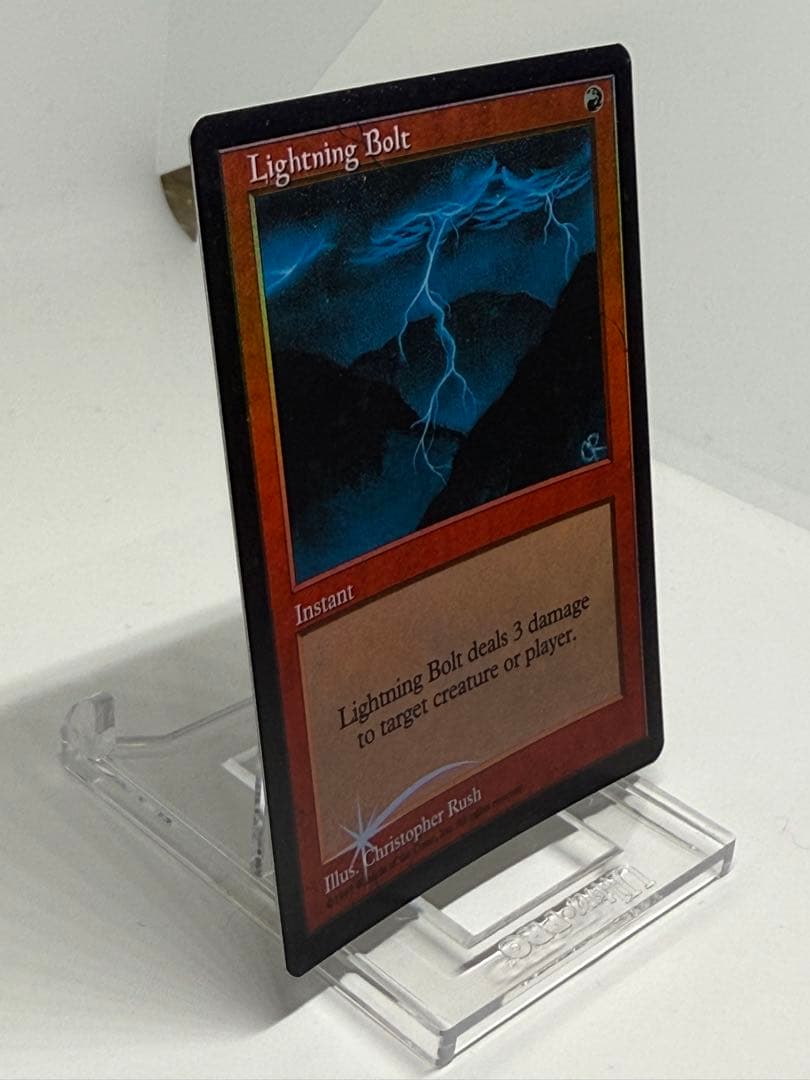 【Foil】《稲妻/Lightning Bolt》(ジャッジ褒賞)[旧枠プロモ]