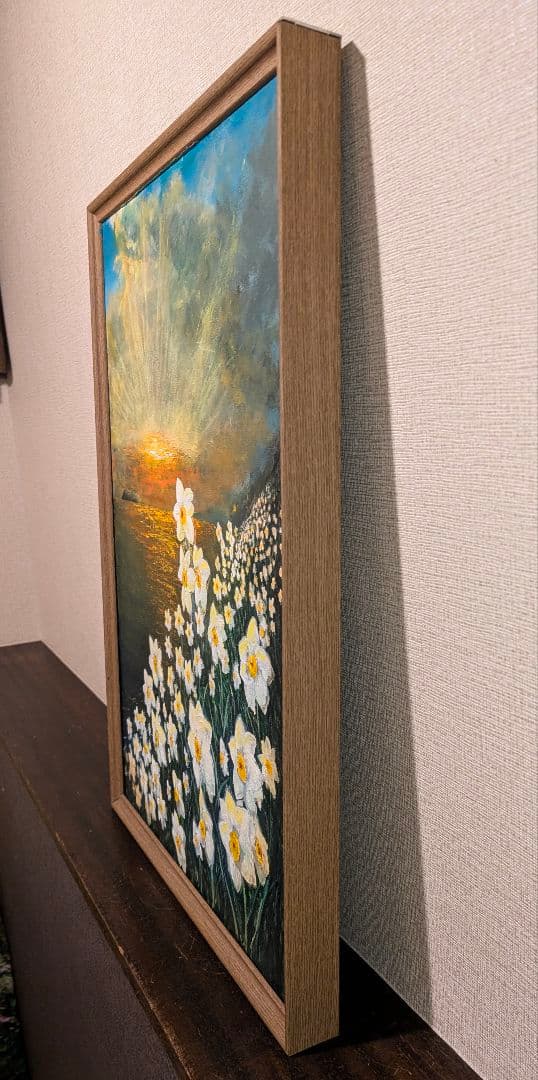 NY公募展入選作品「はじまりの島、水仙の島、淡路島」　アクリル画 大型P20号