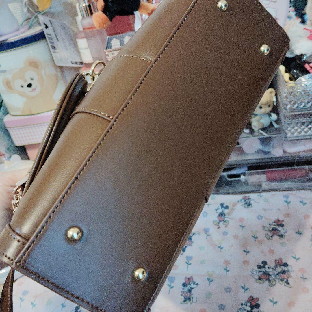 SNIDEL ブラウン ショルダーバッグと、チャーム付き