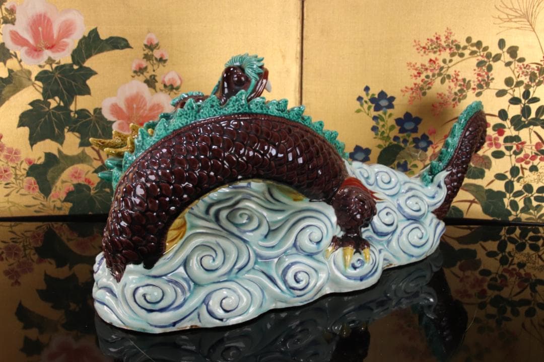 九谷焼 太吉 糠川清章 雲龍 干支 竜 置物 飾物 床飾り BE786 - メルカリ