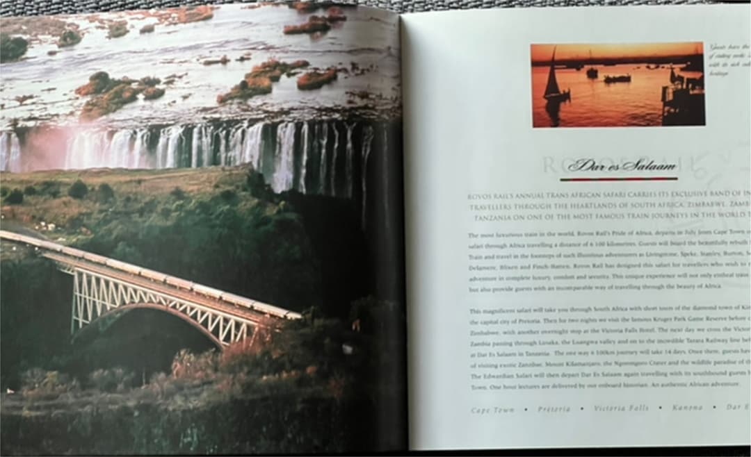 超レア‼️南アフリカの世界最高級の豪華列車 ROVOSRAIL 社のパンフレット