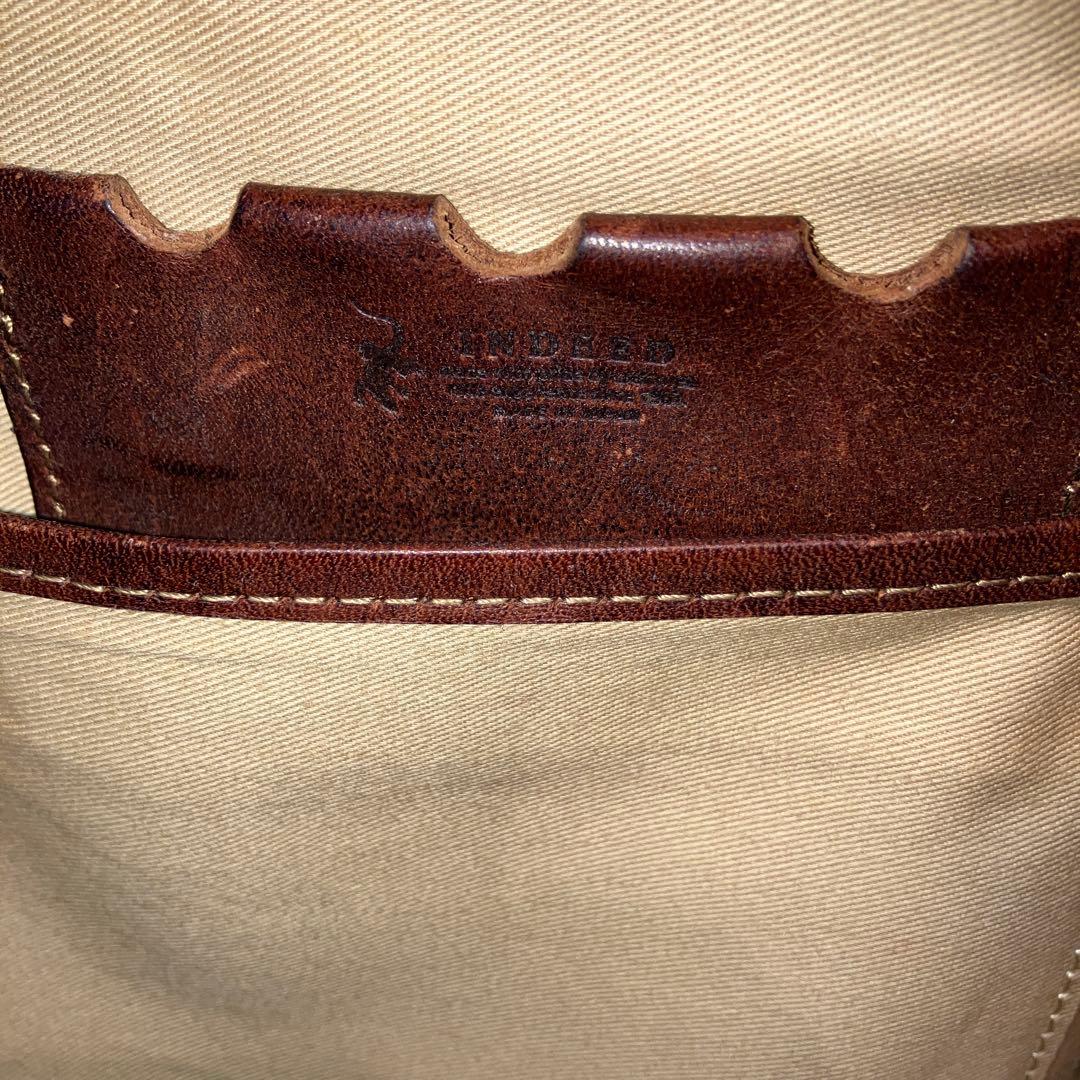 INDEED（インディード）ブリーフケース　ボルサ　ブラウン　オイルレザー