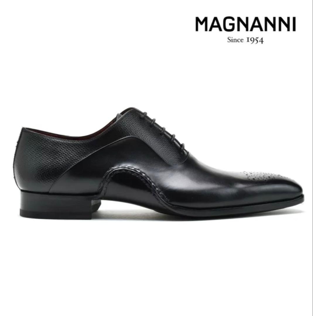 《価格対応可です！》MAGNANNI(マグナーニ)ブラックレザードレスシューズ