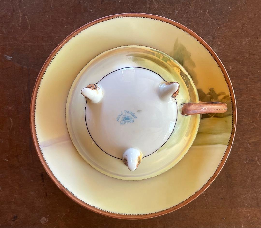 オールドノリタケ カップ＆ソーサー 水辺の風景 明治期 - メルカリ