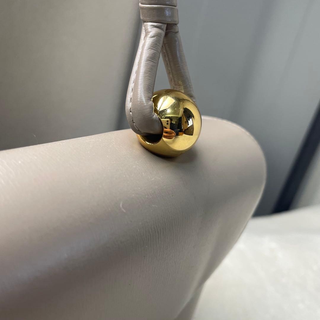 極美品 HAMANO 濱野皮革工芸 ロイヤルモデル フォーマルバッグ グレージュ