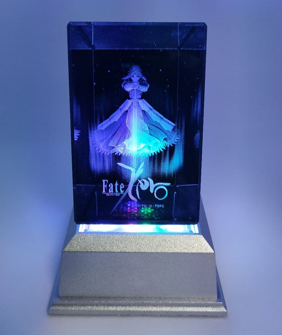 Fate/zero セイバー クリスタルアート 3Dクリスタル