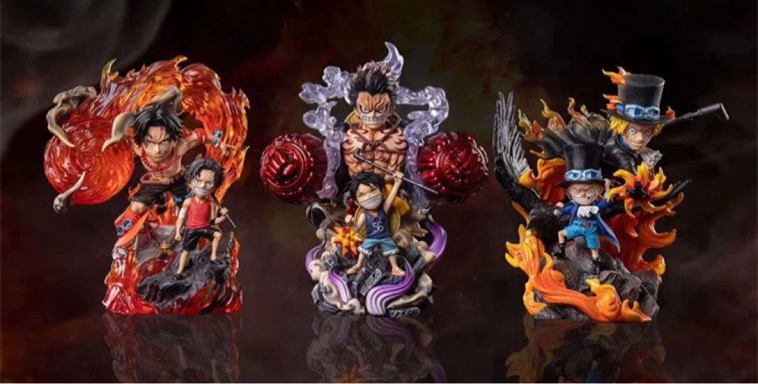 【新品】ワンピース ルフィ エース サボ 3体セットフィギュア ガレージキット