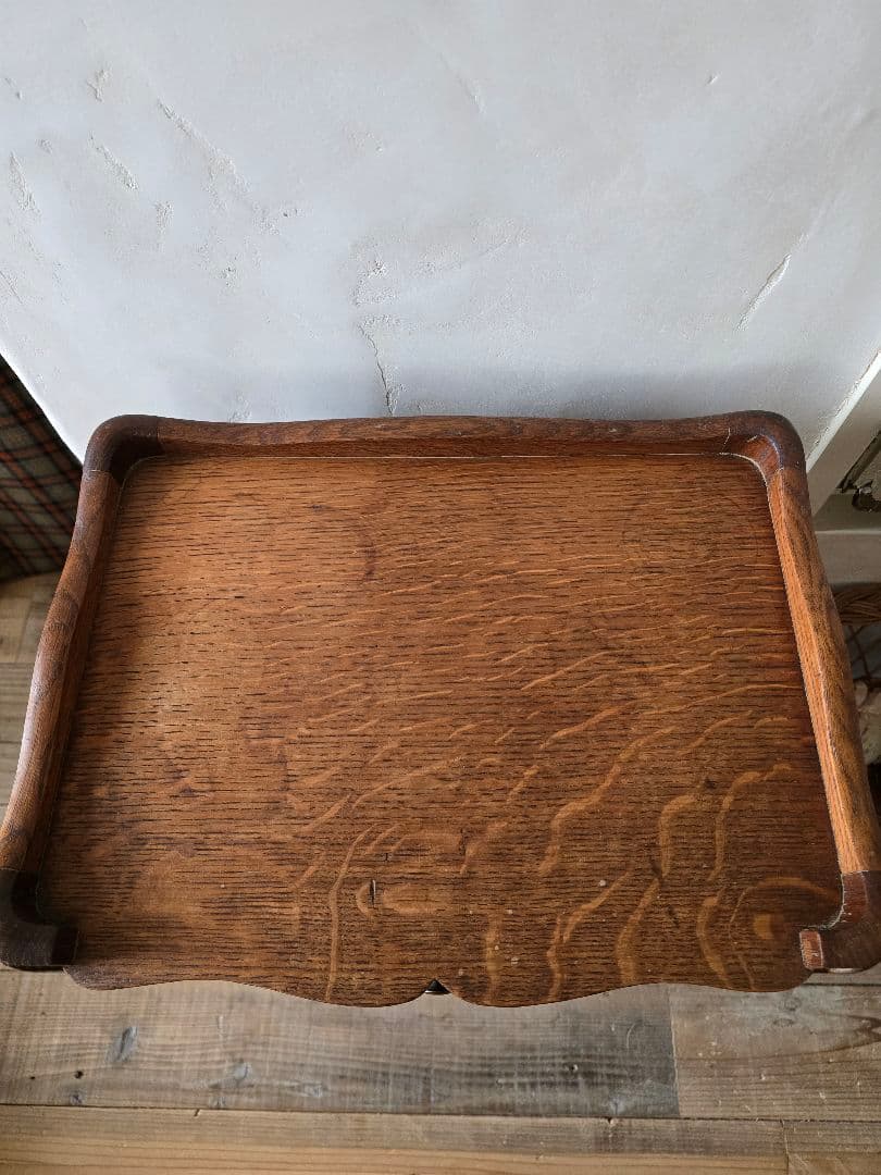 フランス アンティーク オーク ベッドサイドテーブル 家具