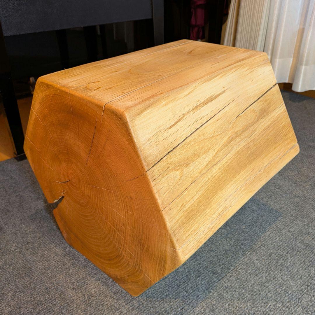 ピーナッツ様確認用　山桜　六角形　 天然木　椅子　スツール　高さ約35㎝