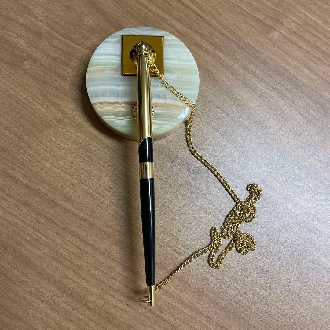 皇居 土産 デスクペンスタンド チェーン付き