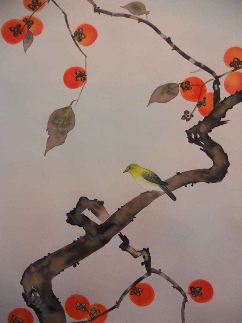 掛け軸 一鳳 『 桜 』 絹本 希少 軸装 茶道具 掛軸 美品 です。