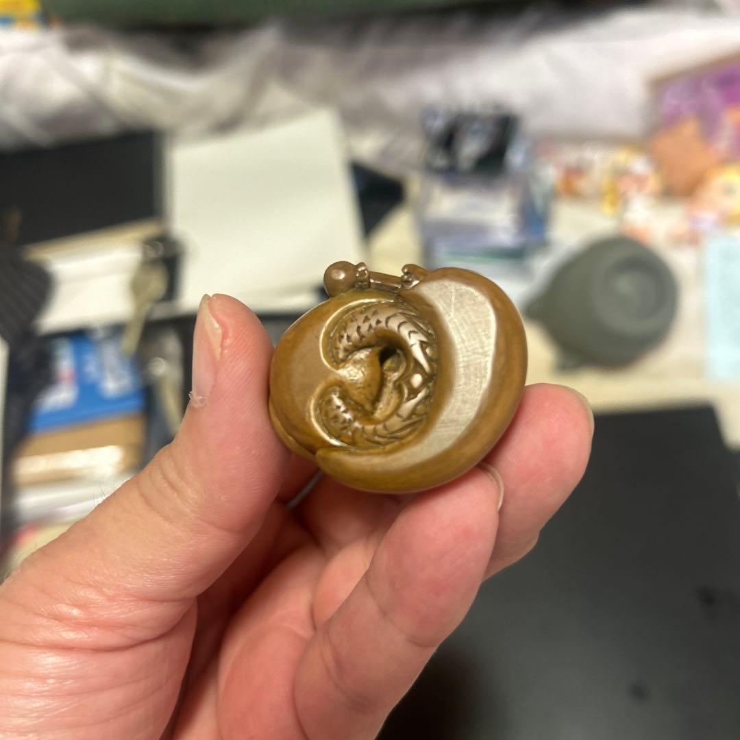 中川忠峰　居眠子坊主　根付　希少