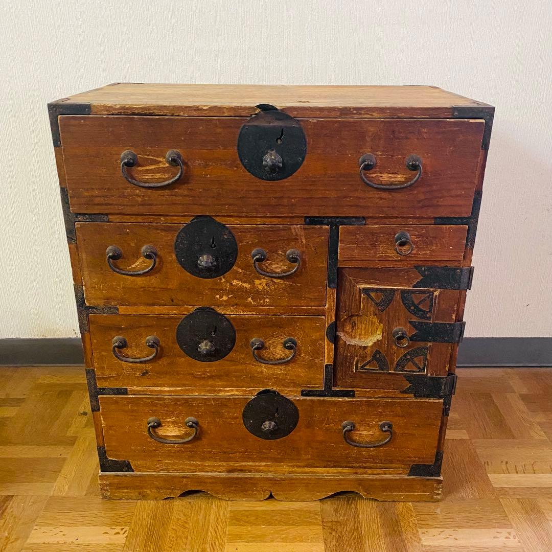 和箪笥　小箪笥　アンティーク　レトロ　古家具 楽天市場】1点モノ 小箪笥 アンティーク 昭和レトロ 桐 小箱 お道具箱