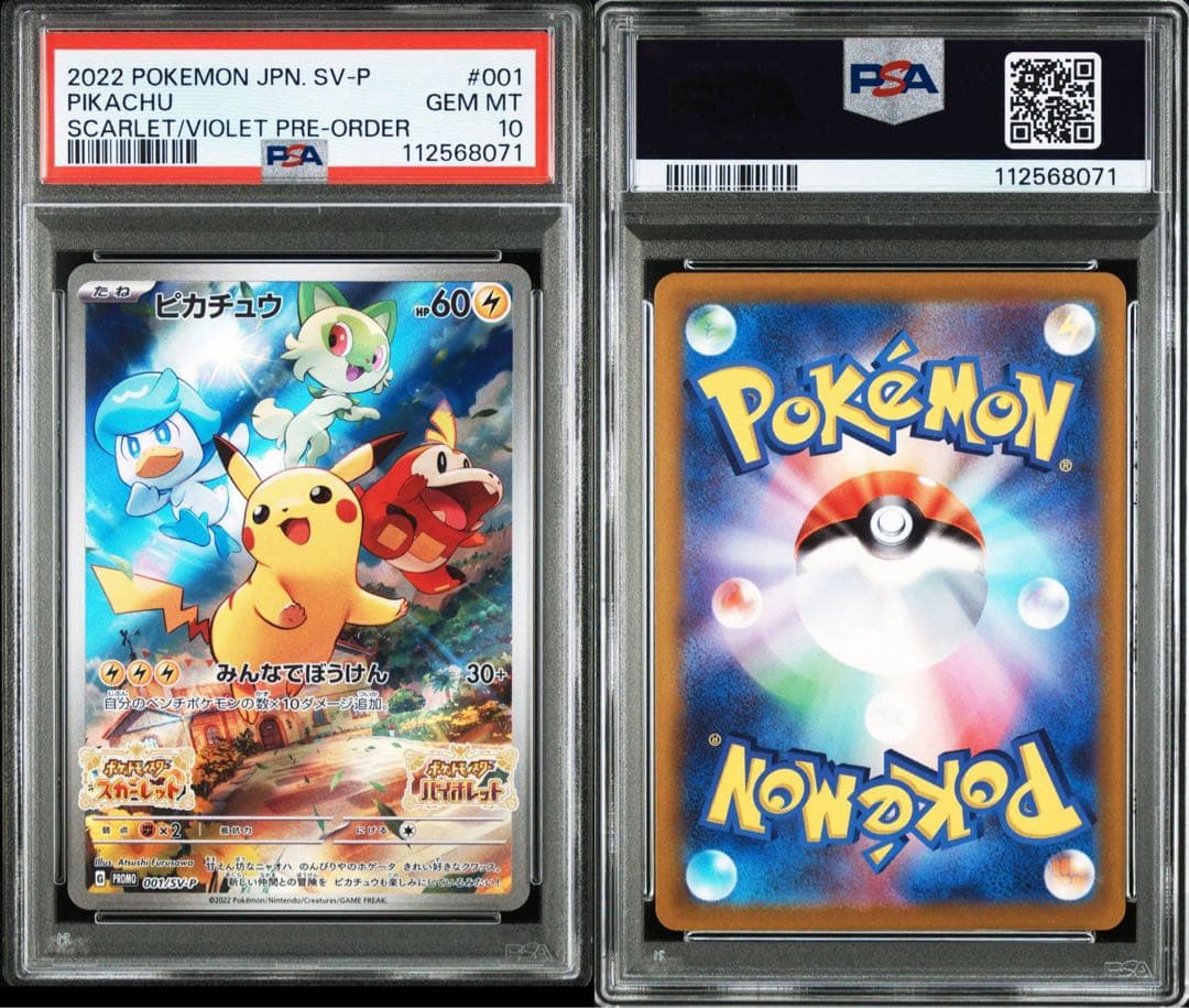 【PSA10】最安値　8連番　ピカチュウ　スカバイ　プロモ　みんなでぼうけん