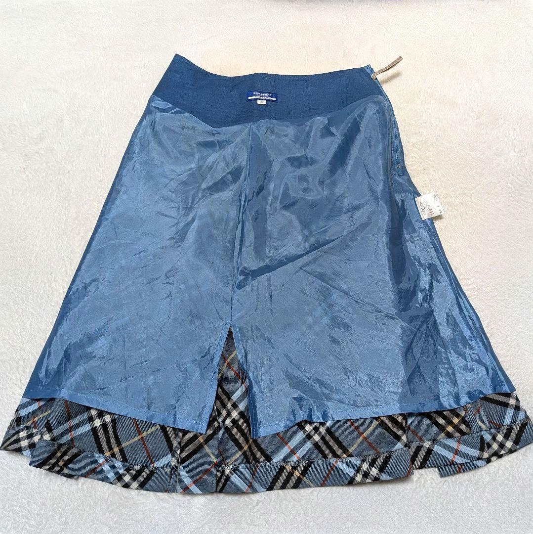 希少✨BURBERRY BLUE LABEL ノバチェック フレア スカート Ｍ