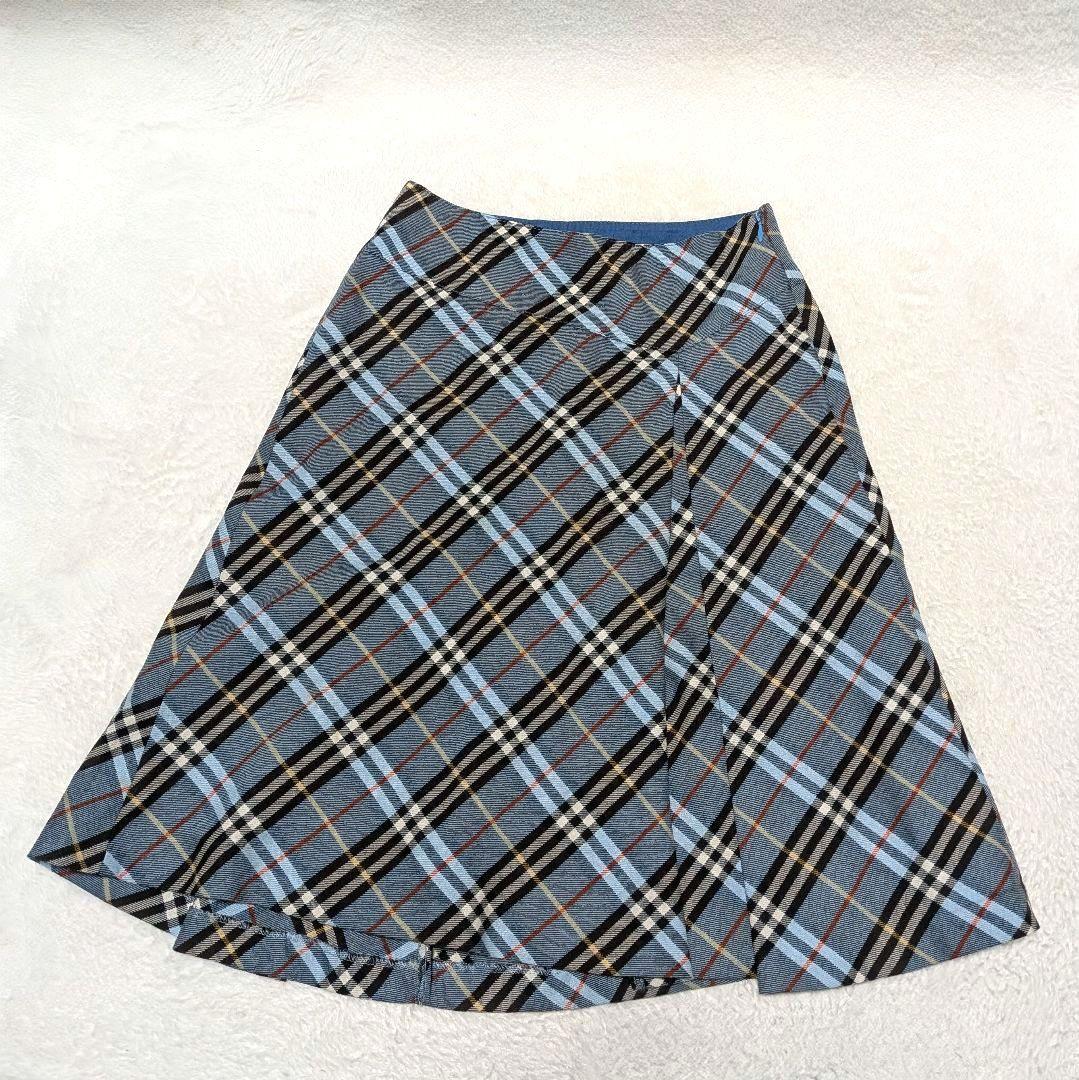 希少✨BURBERRY BLUE LABEL ノバチェック フレア スカート Ｍ