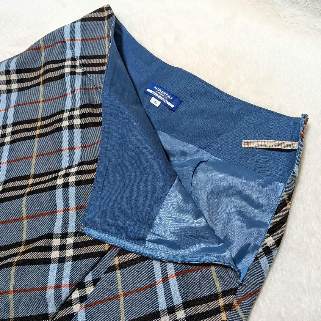 希少✨BURBERRY BLUE LABEL ノバチェック フレア スカート Ｍ
