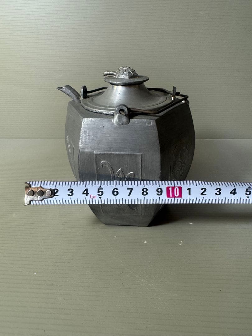 2396 中国酒器 六角チロリ 錫製 骨董品 - メルカリ