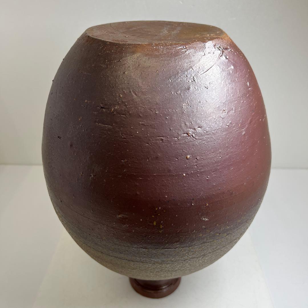 藤原啓 備前特大徳利 共箱 高さ約37.5㎝ 東Y7-0627⭐︎