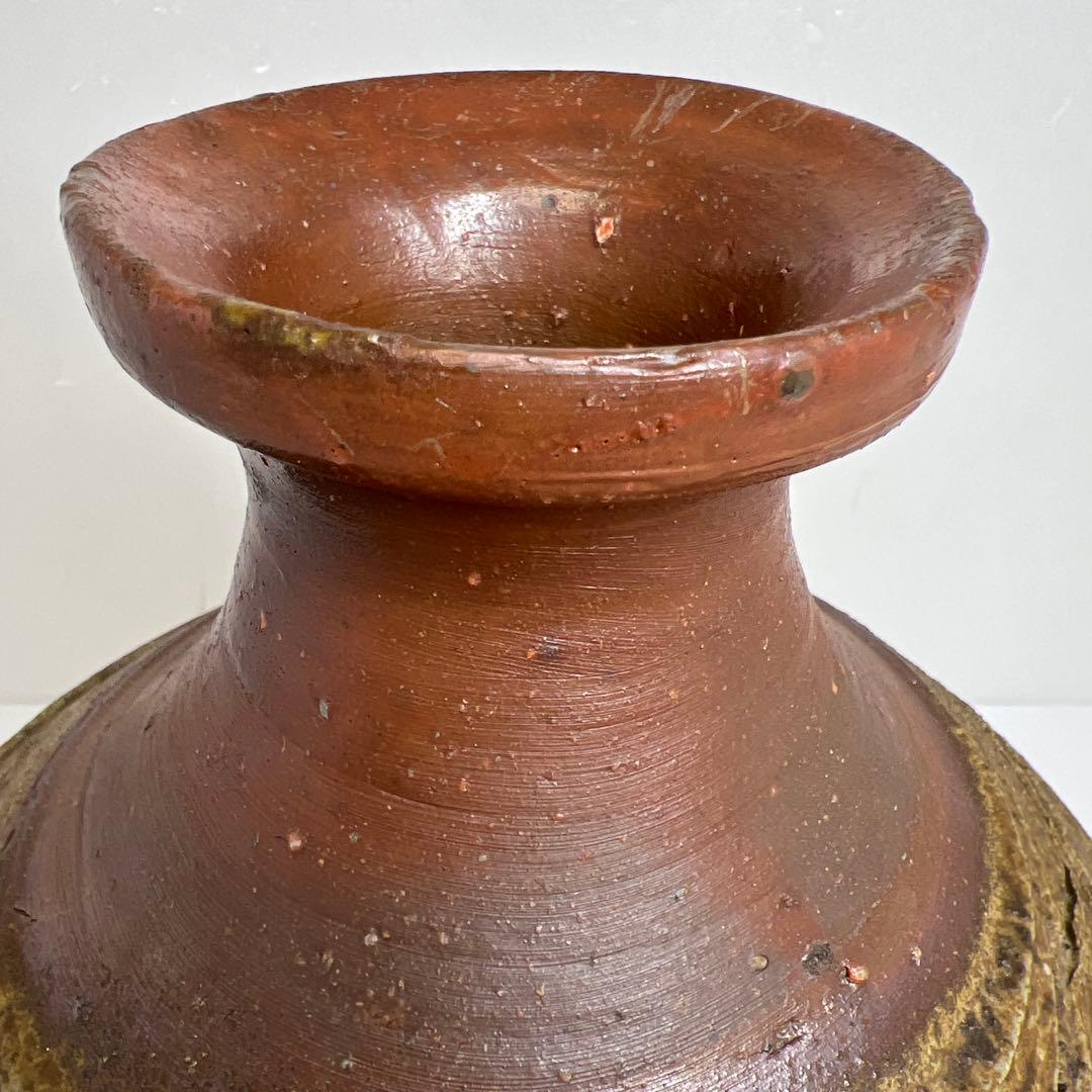 藤原啓 備前特大徳利 共箱 高さ約37.5㎝ 東Y7-0627⭐︎