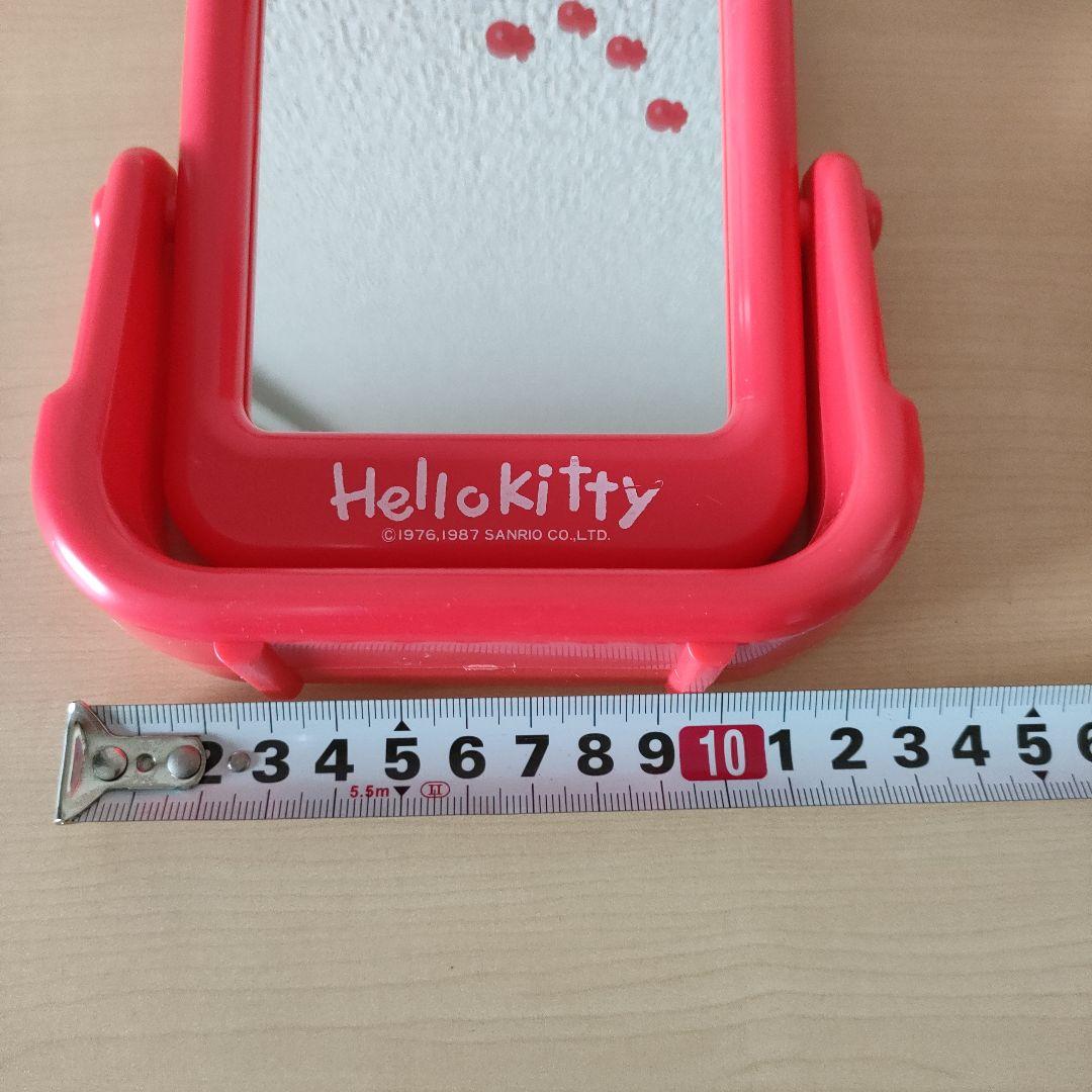 激レア　昭和レトロ　キティ　サンリオ　フィギュア付きスタンドミラー　80年代　鏡