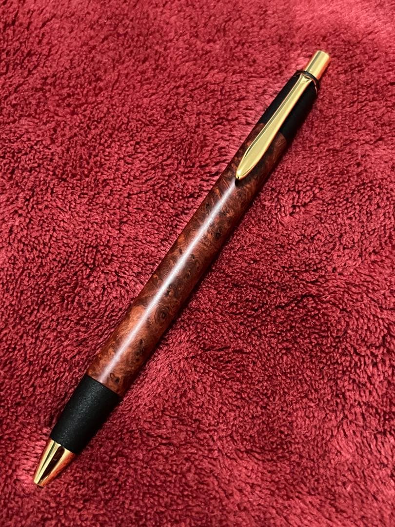 ボナンペン 真鍮金具 未使用品 花梨瘤赤目 ( 野原工芸 工房楔 こぶた