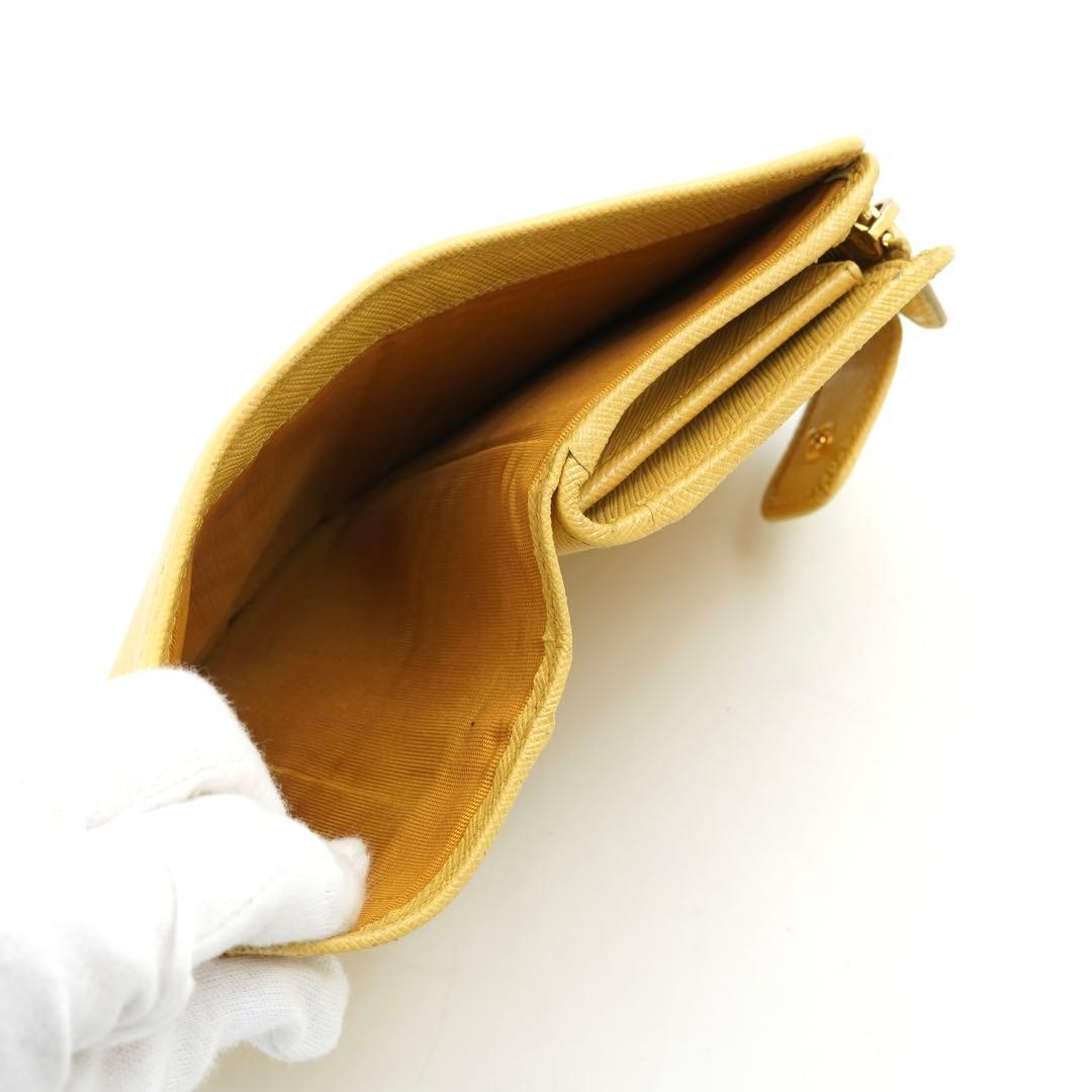 ✨新品未使用✨　PRADA ミニ財布　サフィアーノ　ベルト　L字　アイコン