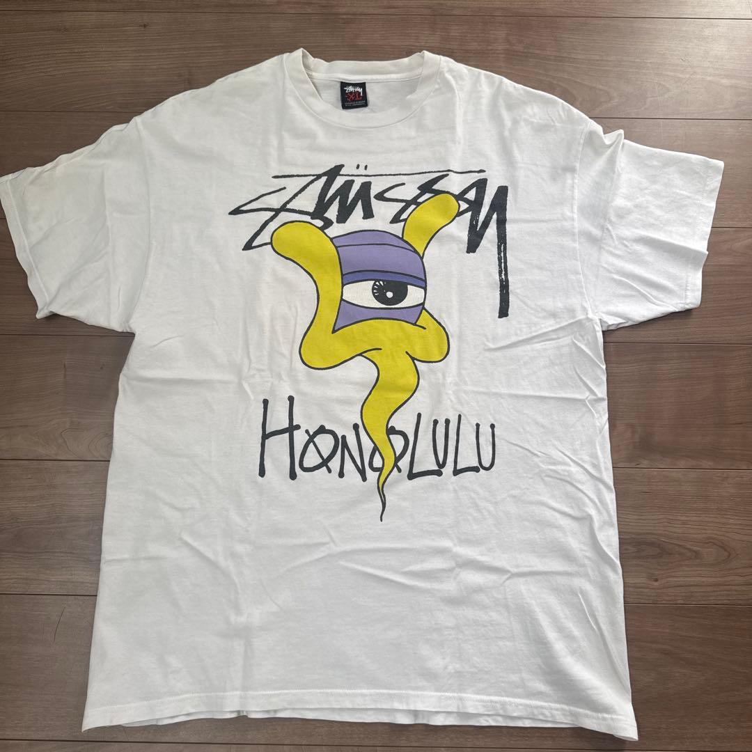 Stüssy Tシャツ XL ホワイト Stussy ghost eye
