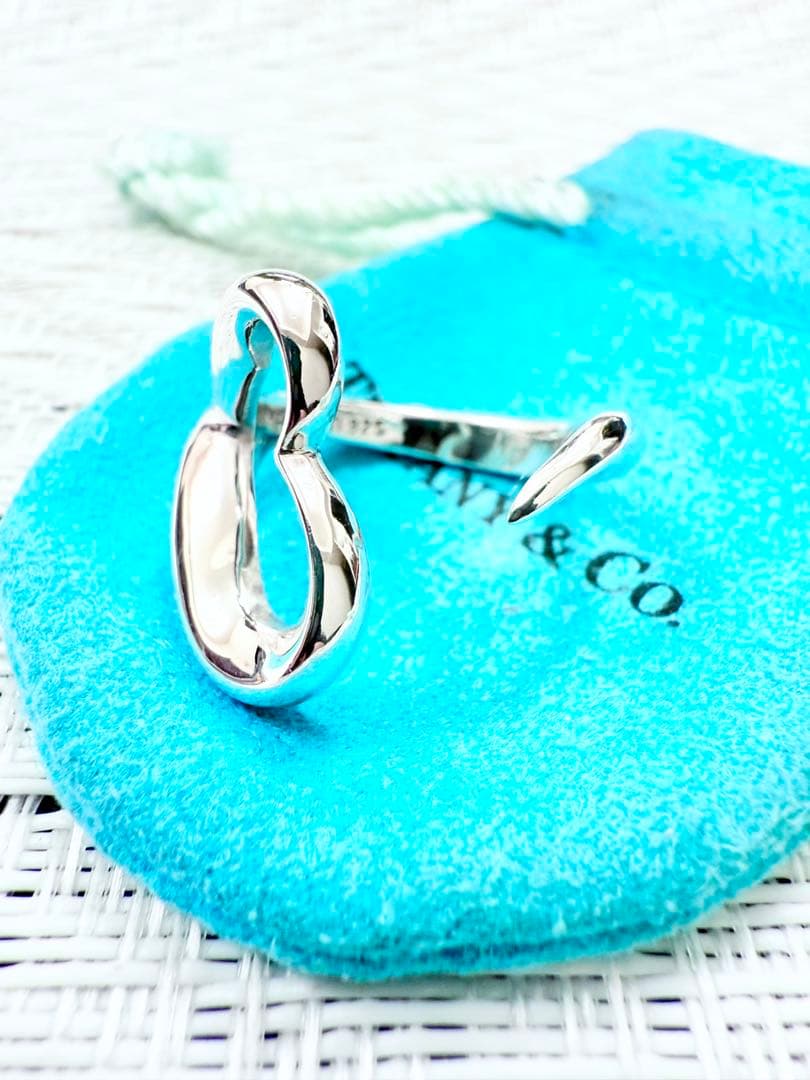 ティファニー　オープンハートリング　指輪　14号 研磨洗浄済み　925