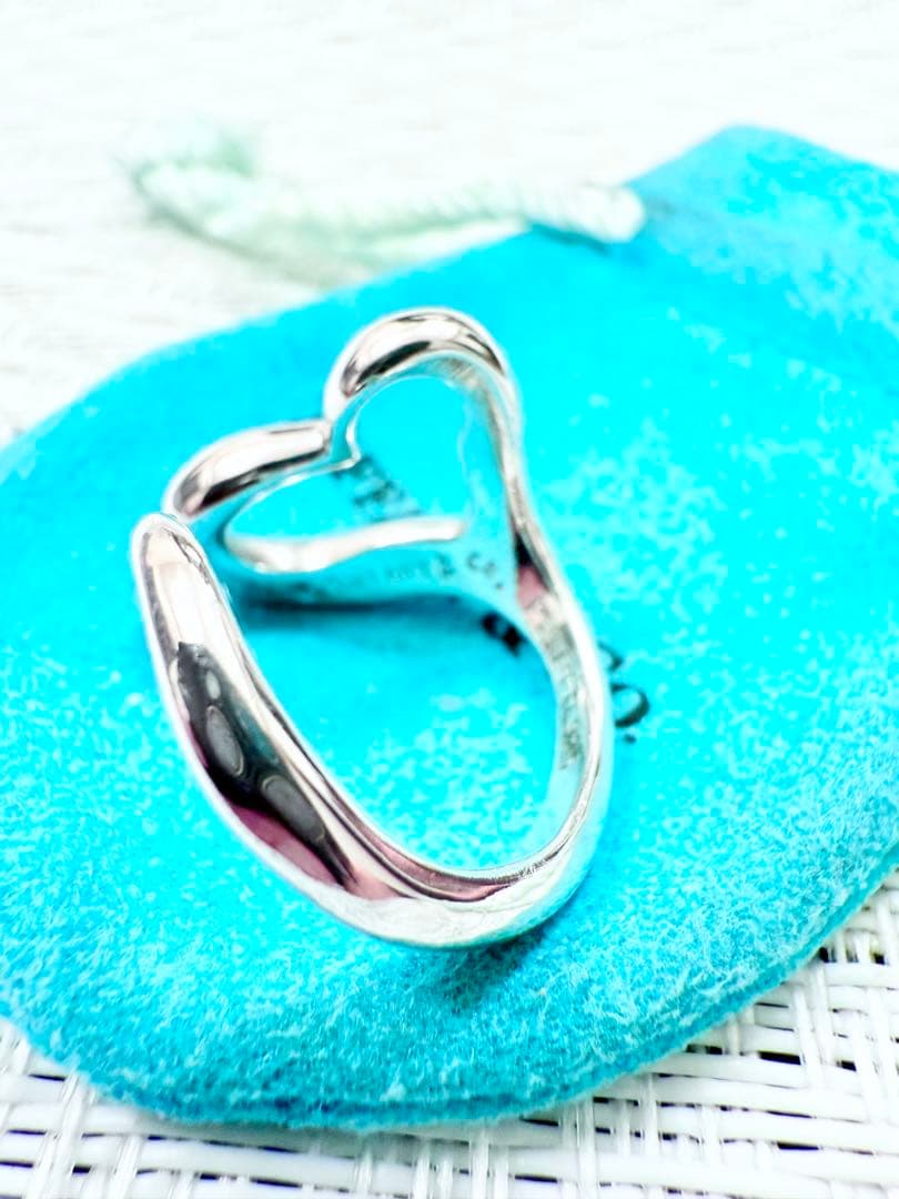 ティファニー　オープンハートリング　指輪　14号 研磨洗浄済み　925
