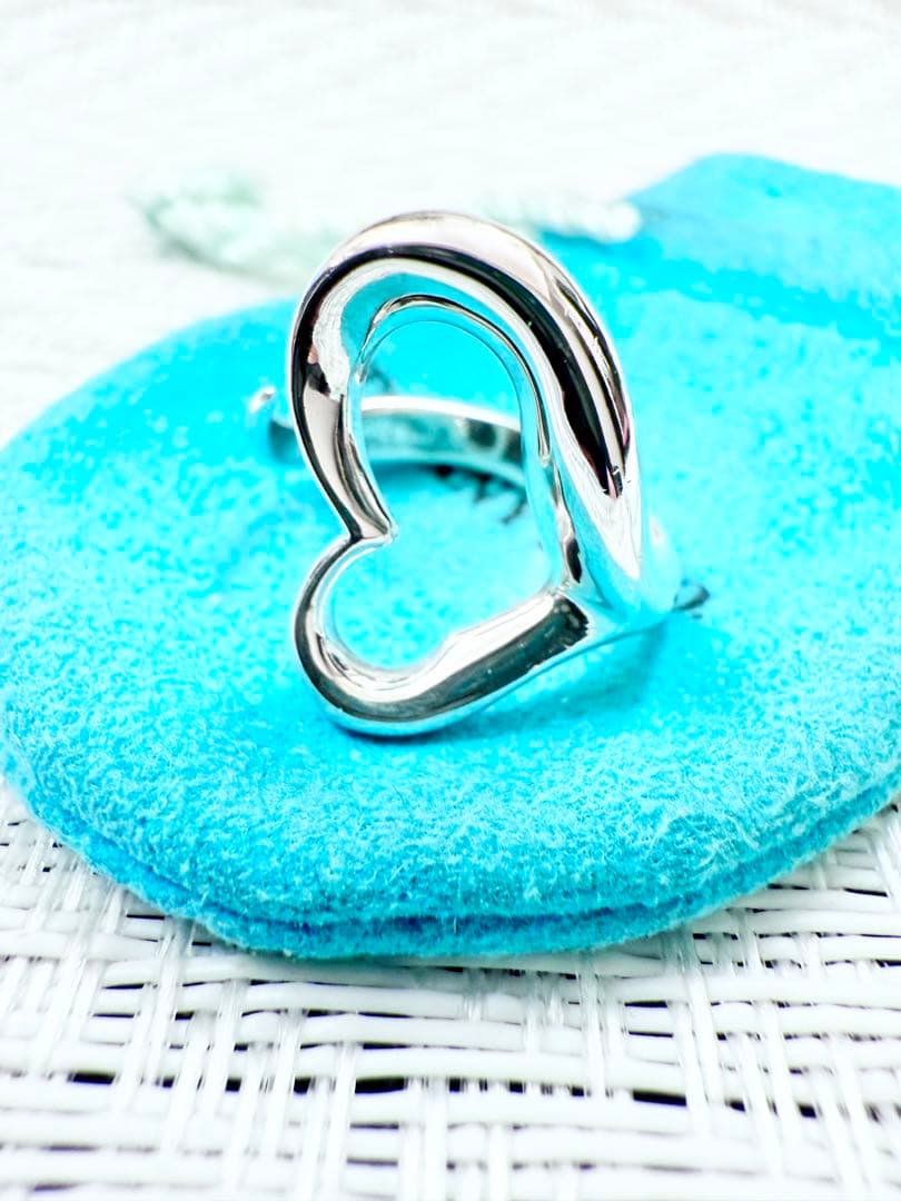 ティファニー　オープンハートリング　指輪　14号 研磨洗浄済み　925