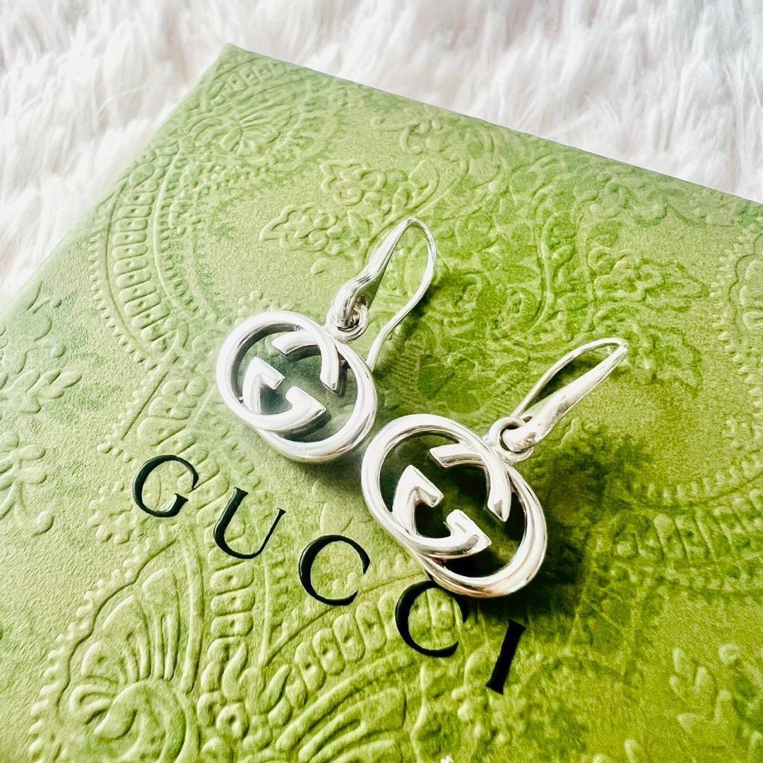 ✨極美品✨GUCCI グッチ ピアス インターロッキング Gロゴ フック
