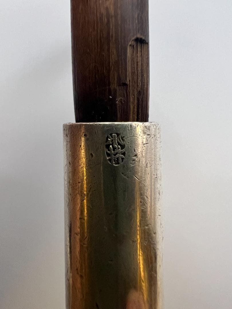 【海】純銀煙管　キセル　純刻印　小林在銘　銀細工　アンティーク　重量約43g