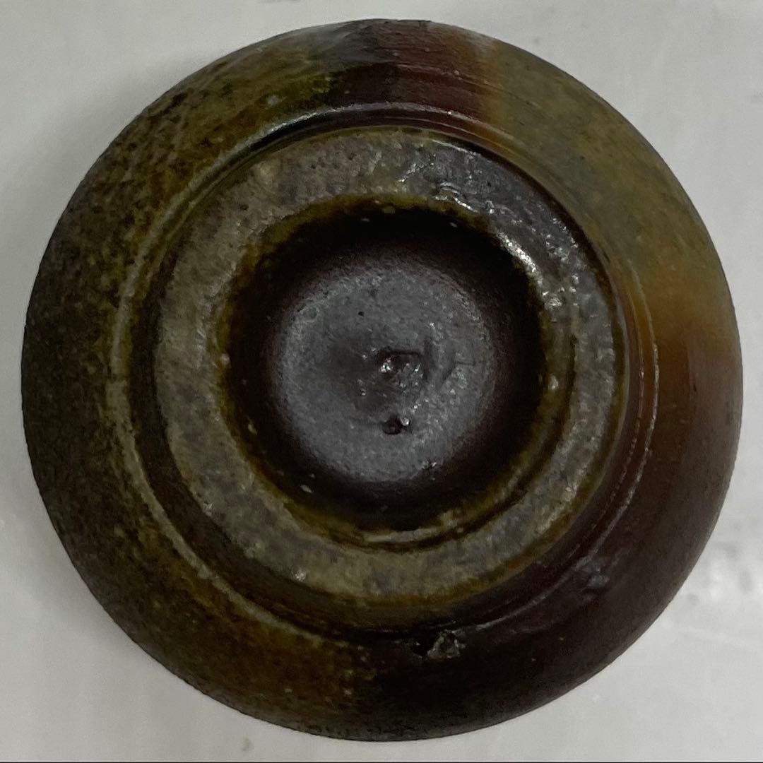 人間国宝　藤原雄　備前酒杯　ぐい呑　備前焼　共箱　共布　栞　y66