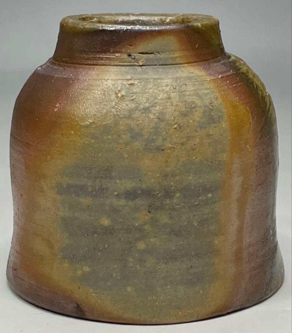 人間国宝　藤原雄　備前酒杯　ぐい呑　備前焼　共箱　共布　栞　y66