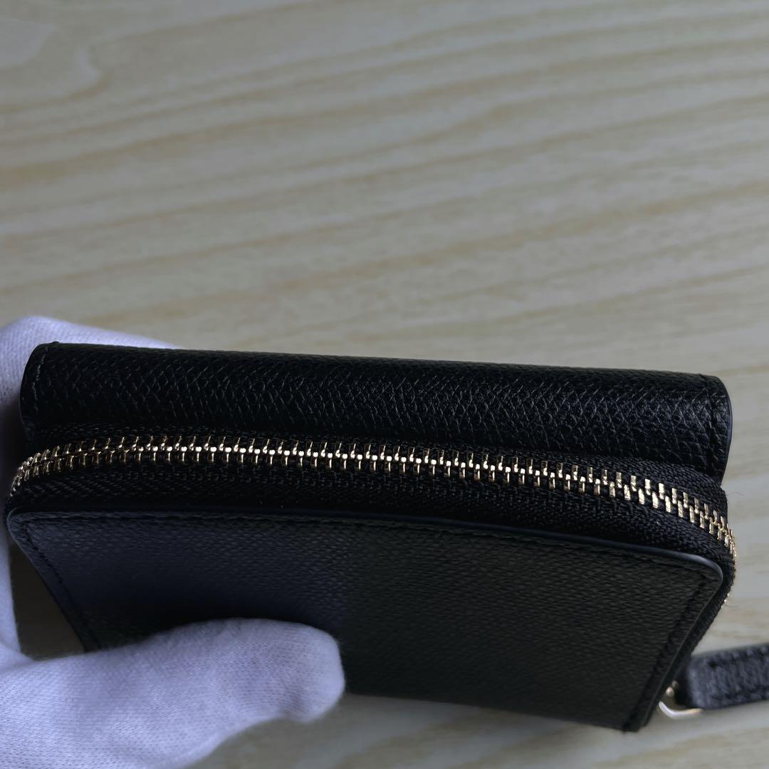 agnes b. アニエスベー 財布 黒 ブラック 三つ折り