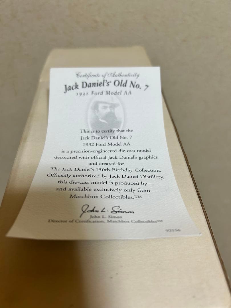 ジャックダニエル マッチボックス 150周年記念 フォード・モデルA