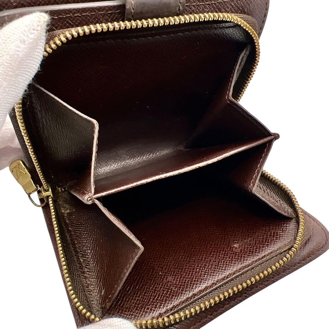 Louis Vuitton ダミエ コンパクトジップ 折り財布 7880 レディース