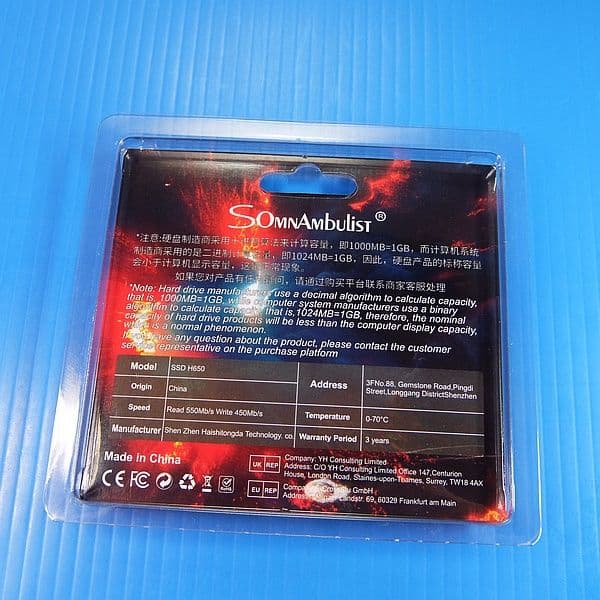 【SSD 1TB】SomnAmbuList H650 2.5inch SATA