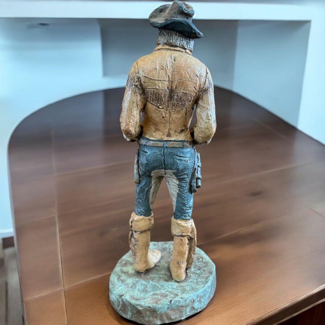 マイケルガーマン作 アンティーク アメリカンインテリア カウボーイ 彫刻
