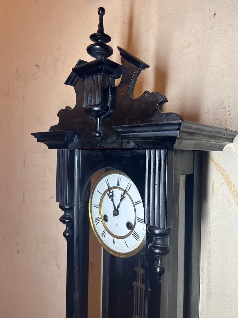 ユンハンス　柱時計　古時計　振り子　レトロ　ゼンマイ　ボンボン　精工舎