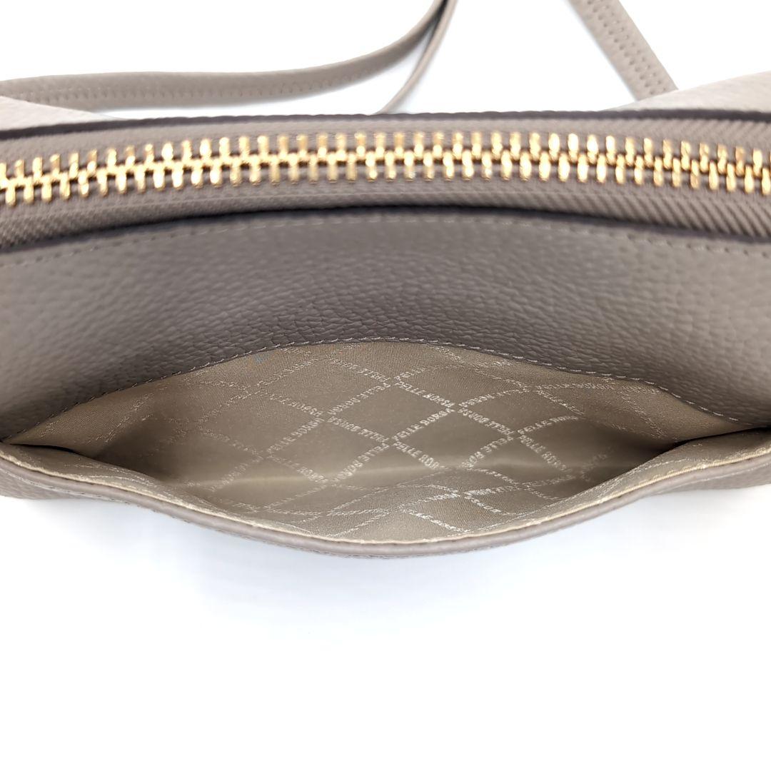 未使用級✨️ ペレボルサ レネット ショルダーバッグ レザー シボ革 グレー