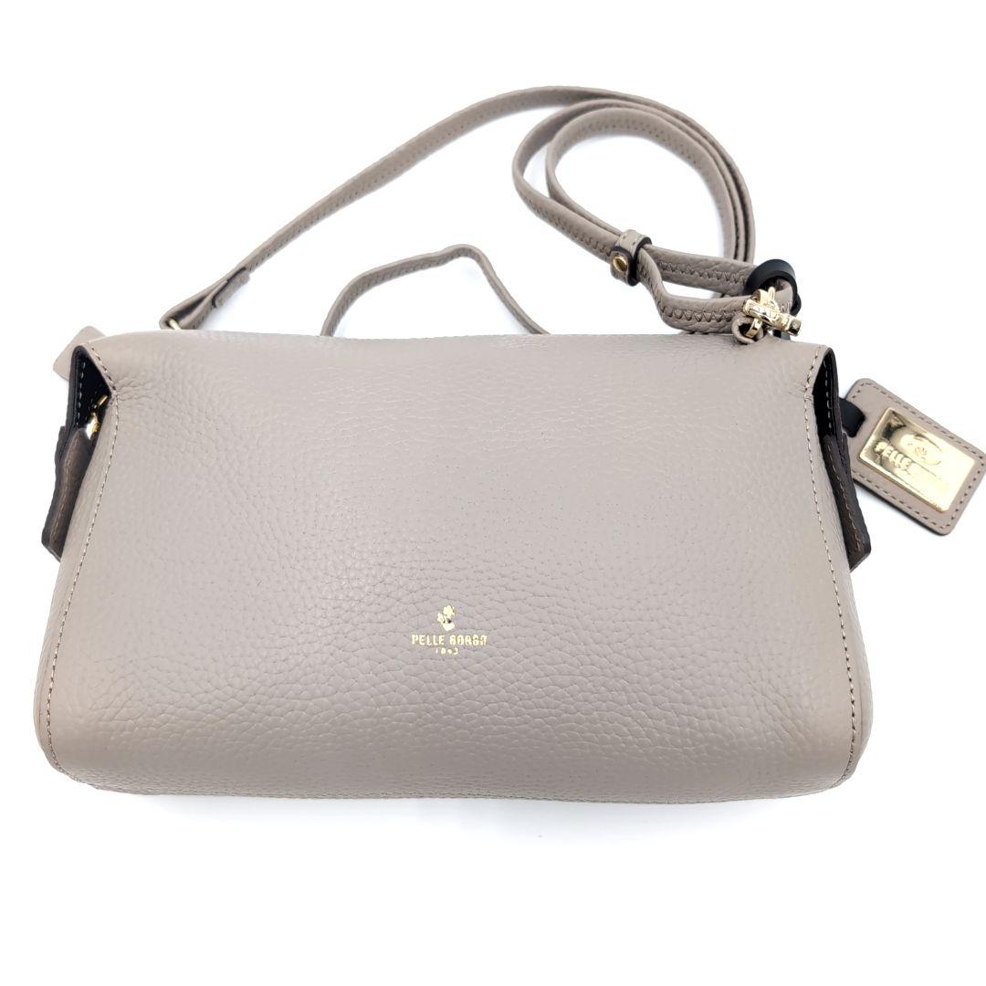 未使用級✨️ ペレボルサ レネット ショルダーバッグ レザー シボ革 グレー