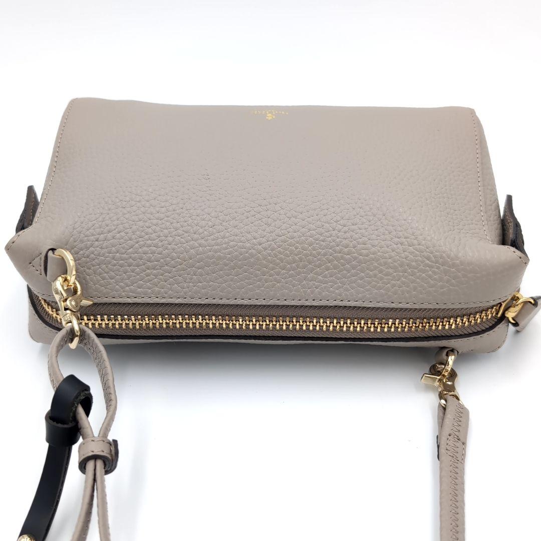 未使用級✨️ ペレボルサ レネット ショルダーバッグ レザー シボ革 グレー