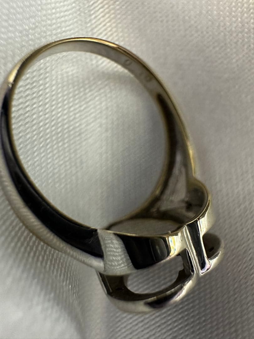 ハート型k18WGホワイトゴールドリング0.1ct 約4.3g