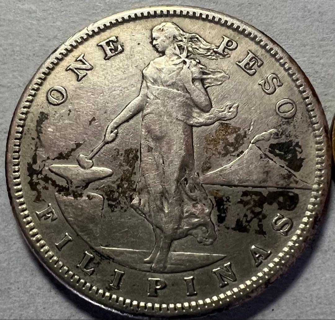 3*t様 1907年 米領フィリピン 1ペソ 銀貨 フィリピン銀貨 1909年
