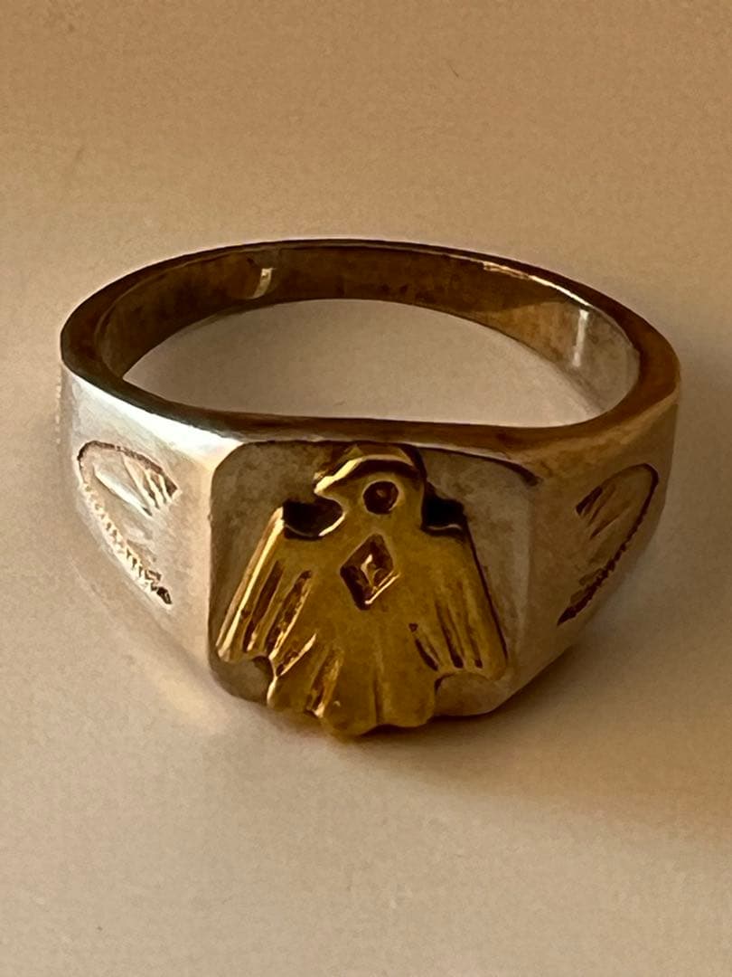 希少 ゴローズ 金ヒヨコ印台リング シルバー✖️ゴールド 23号
