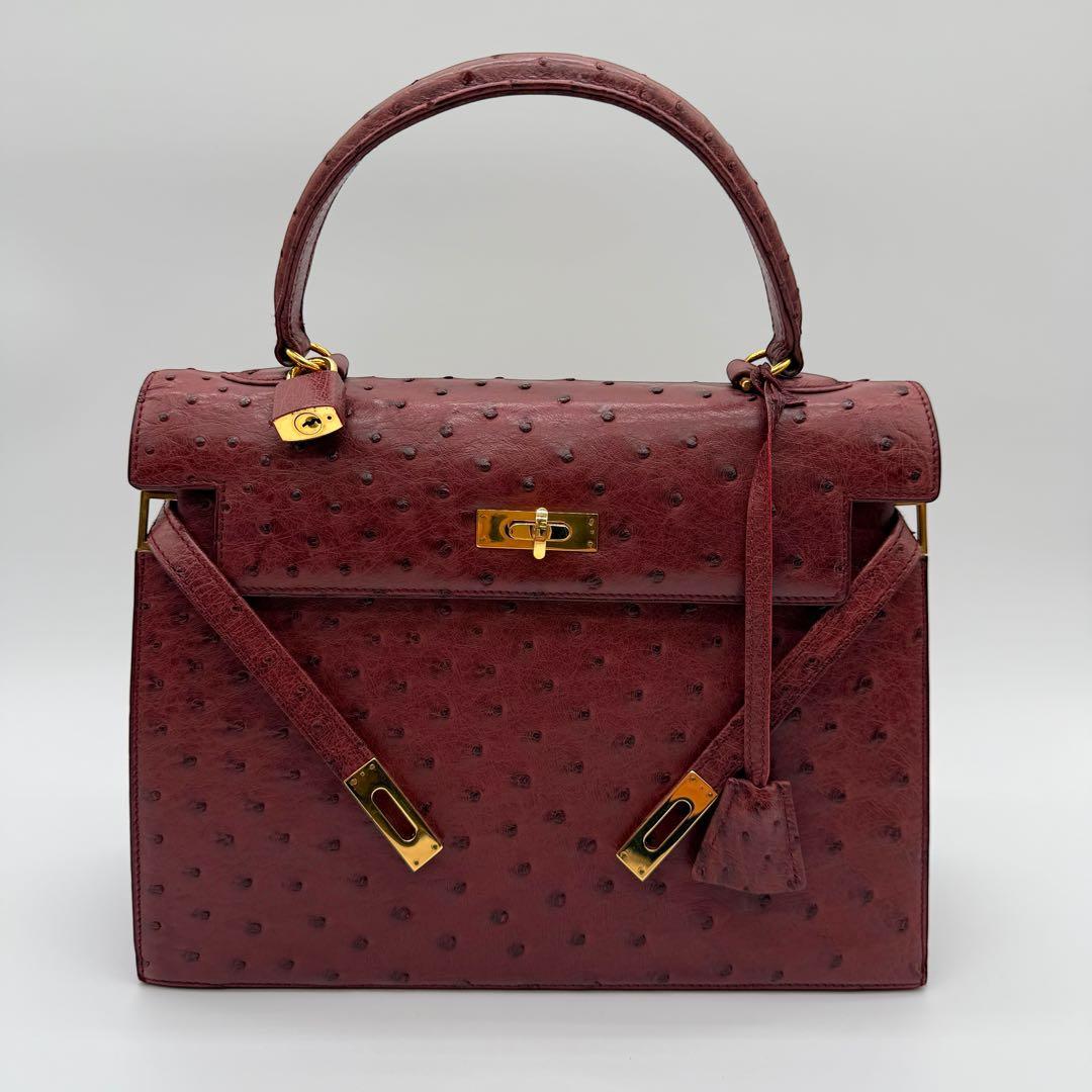 MORABITO モラビト スカラ28 オーストリッチ 赤色 レッド 付属品完備